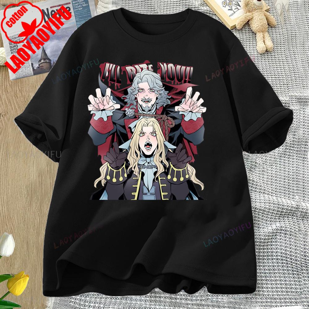 Castlevania Alucard Printed T-shirt Tops Castlevania Alucard Two-dimensional Casual for Daily Wear and Casual Outings