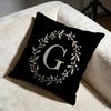 Monogram Cushion Cover Soft Decorative Pillow Case Suitable for Bedroom Sofa Car Travel Use