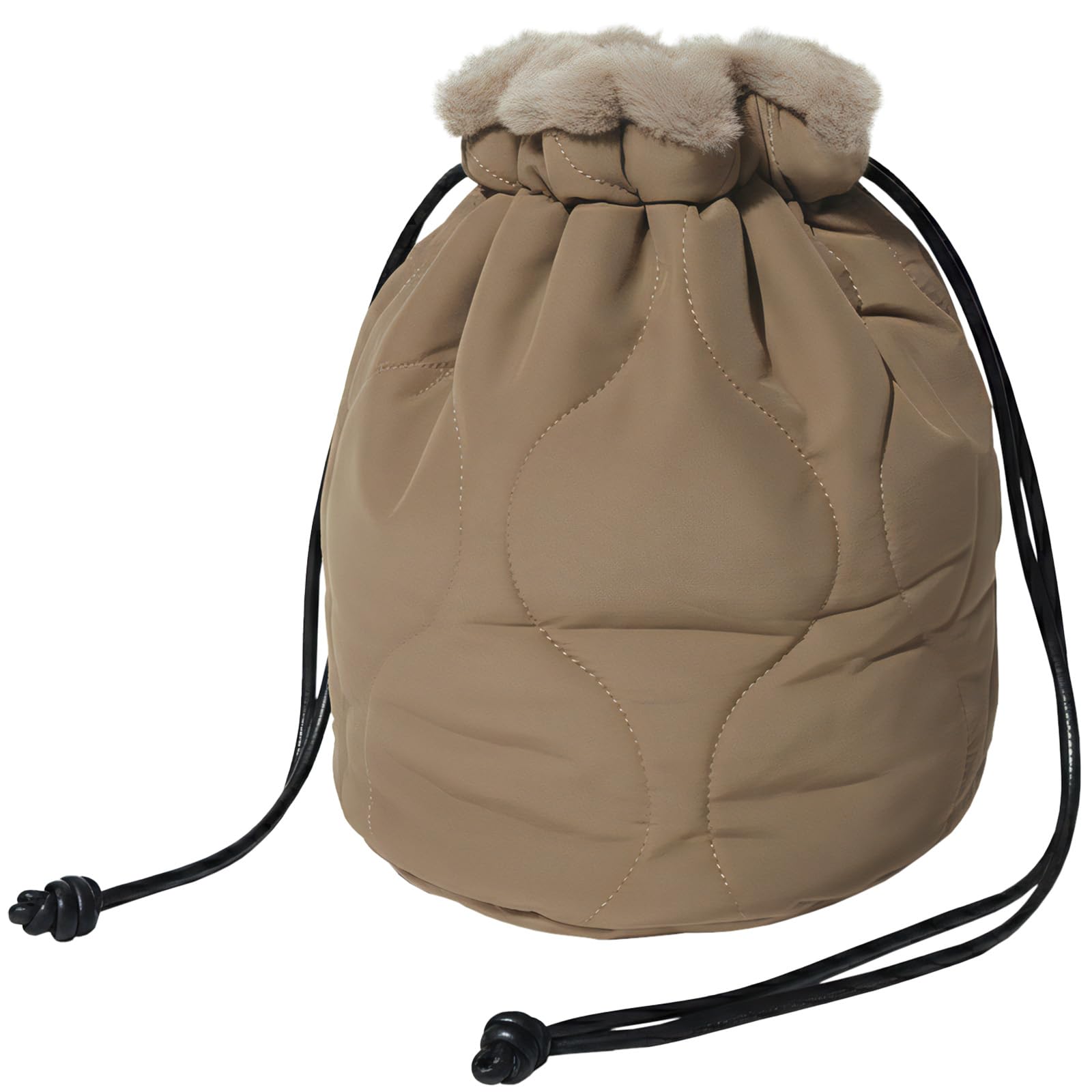 

Crossmarberry Women s Drawstring Bag, Small, Crossbody, Round Bottom, Mini, Drawstring, Lightweight, Quilted, Elegant, Cute, Shoulder Bag, Stylish,
