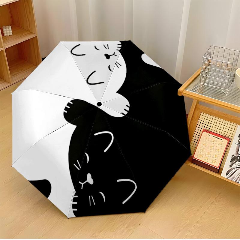 cat 3 Printed umbrella windproof folding umbrella portable sun and rain umbrella suitable for gifting