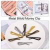 Přenosné náhradní díly Jednoduchý skládací klip na peníze s pružinovou svorkou Držák na peníze s peněženkou