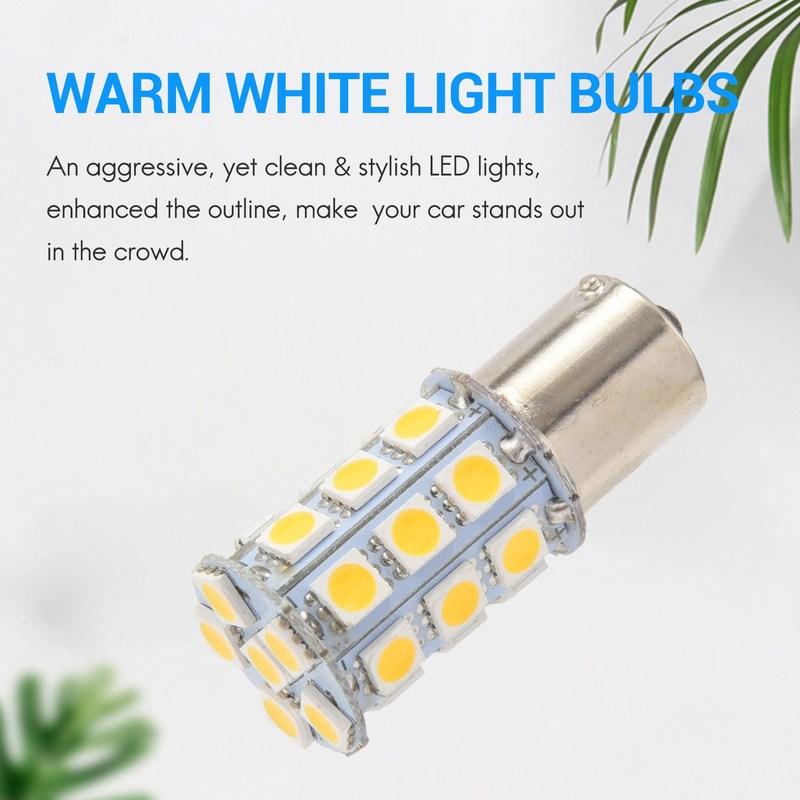 Wa Rm White Car Led Li Ghts 10X Warm White 27 SMD LED 1156 1141 1003 RV Camper Trailer Interior Light Bulbs