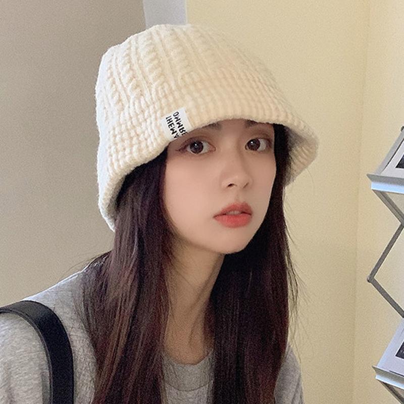 Hat Women'S Versatile Warm Ear Protection Big Head Knitted Hat Yarn Hat