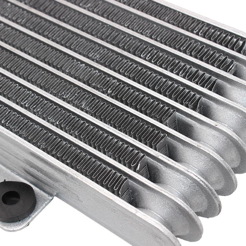 Motorcycle ATV Engine Oil Cooler for 125CC-250CC - Black/Silver