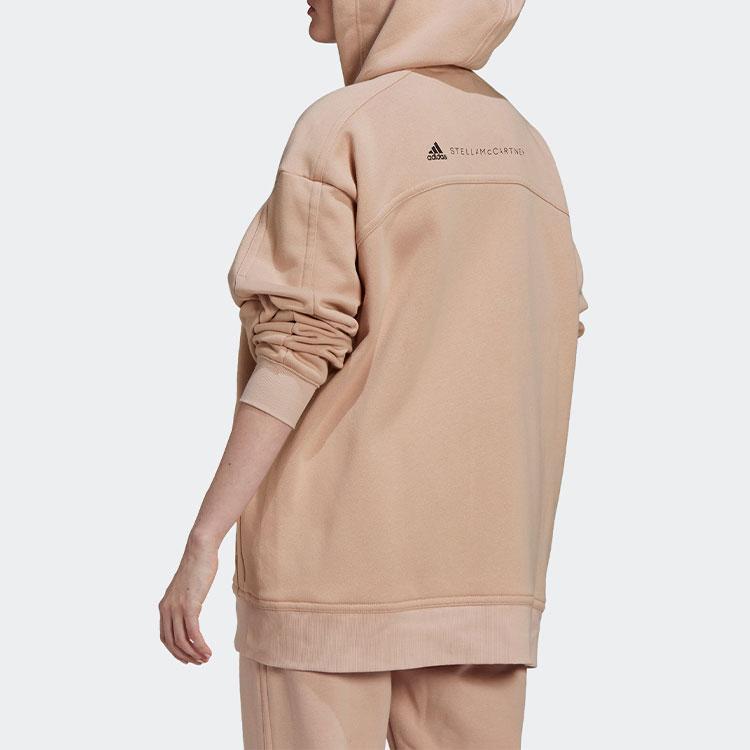 adidas X Stella McCartney Solid Color Hooded Casual Sweatshirt Women Light Pink H59289