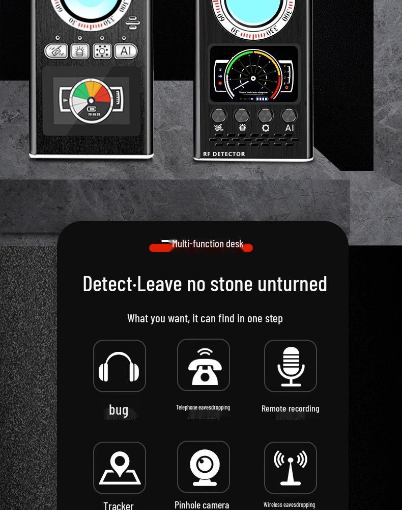Anti-Spy GPS Detector: Eavesdropping, Listening, Tracking, Hidden Camera & Recording Protection Scanner