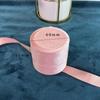 Creative Heart Velvet Ring Box with Ribbon Bow Exquisite Jewelry Packaging Case for Engagement Wedding Gift