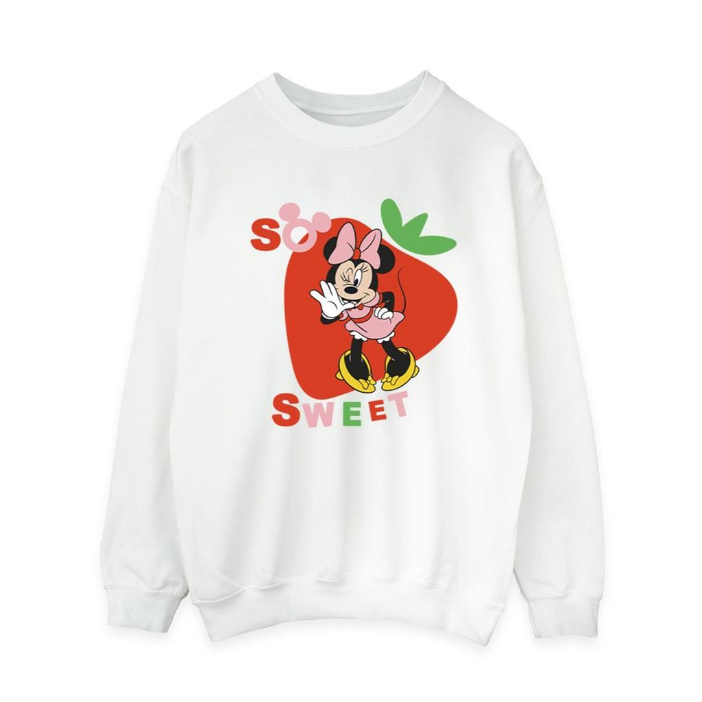 Disney Womens/Ladies Minnie Mouse So Sweet Strawberry Sweatshirt