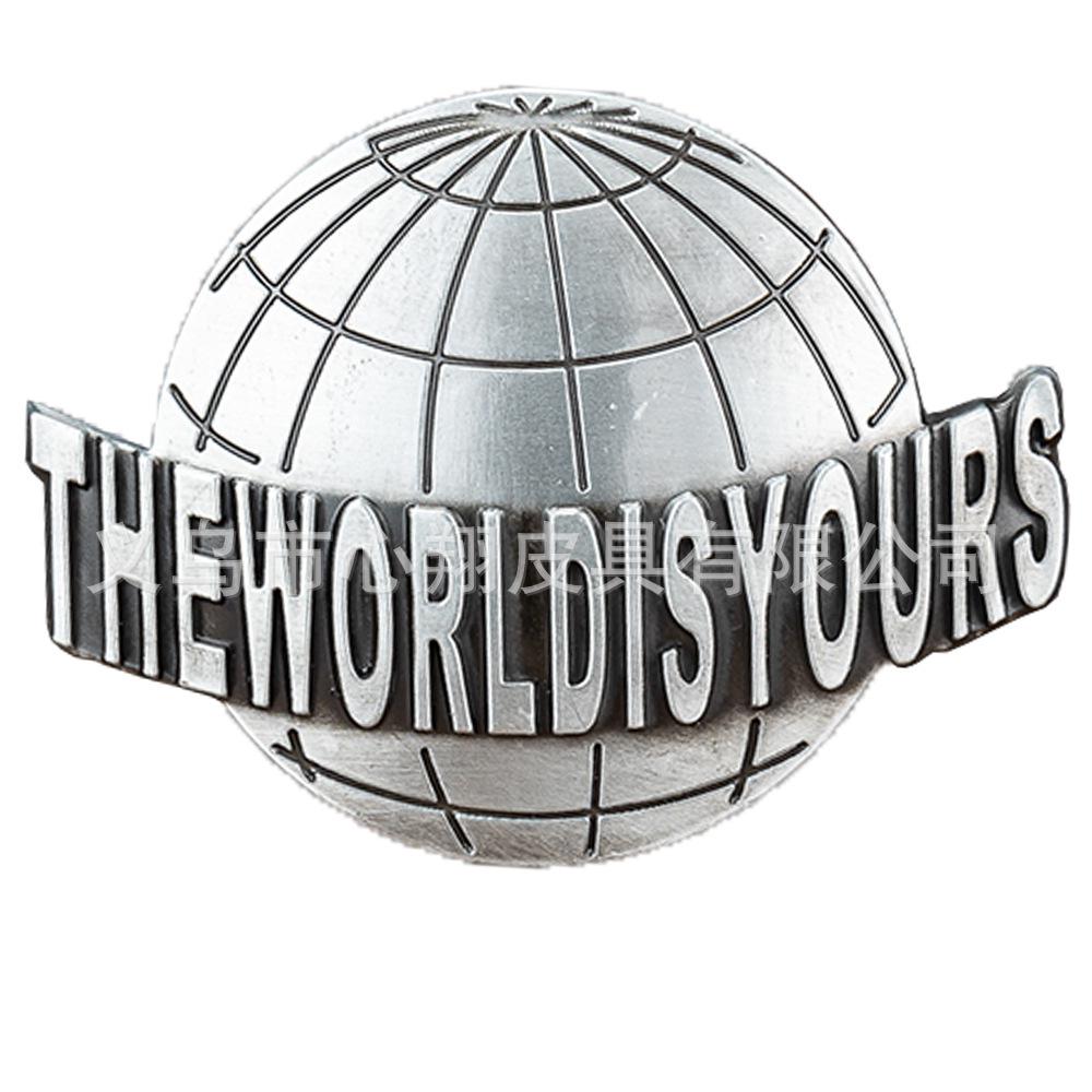 Retro Oval Earth Zinc Alloy Unisex Belt Buckle