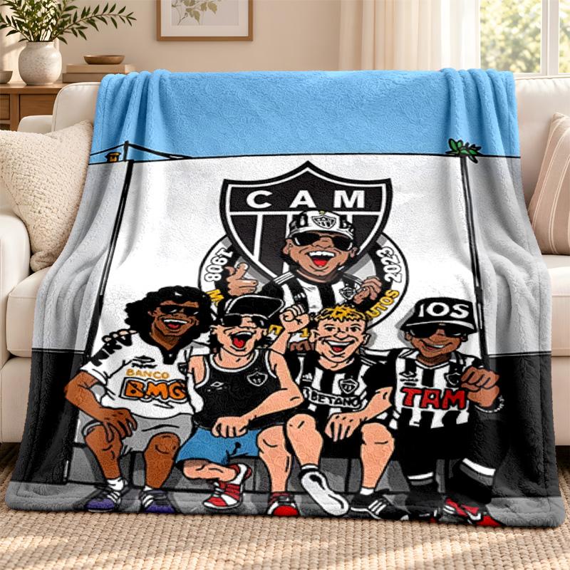 Clube Atletico Mineiro blanket Flannel Blanket Soft Cozy Plush Throw for Sofa Bed Lightweight Home Decoration Outdoor camping