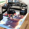 1pc Anime Cartoon Design Bear with Colorful Flowers Chair Mat - Festival Gift for Office and Home Decor, Suitable for All Seasons.C020