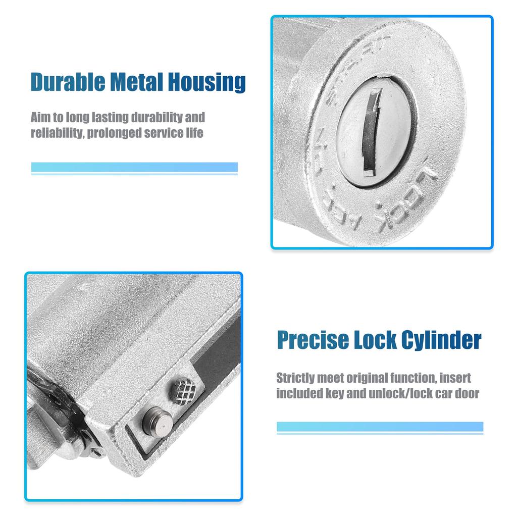 X AUTOHAUX Keyed Door Lock Cylinder for Isuzu and ELF Car Door Ignition Lock Cylinder 1 Set NPR, NQR, NKR, (1994-2007) - Lock, Key, 8-97035-293-0,