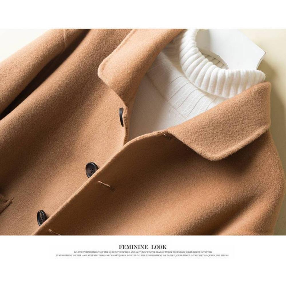 Kurzer Umhang Taillenbetonung Vielseitige Mode Koreanische Version Neuer Wolliger Lockerer Wollmantel Trendiger Mantel für Damen