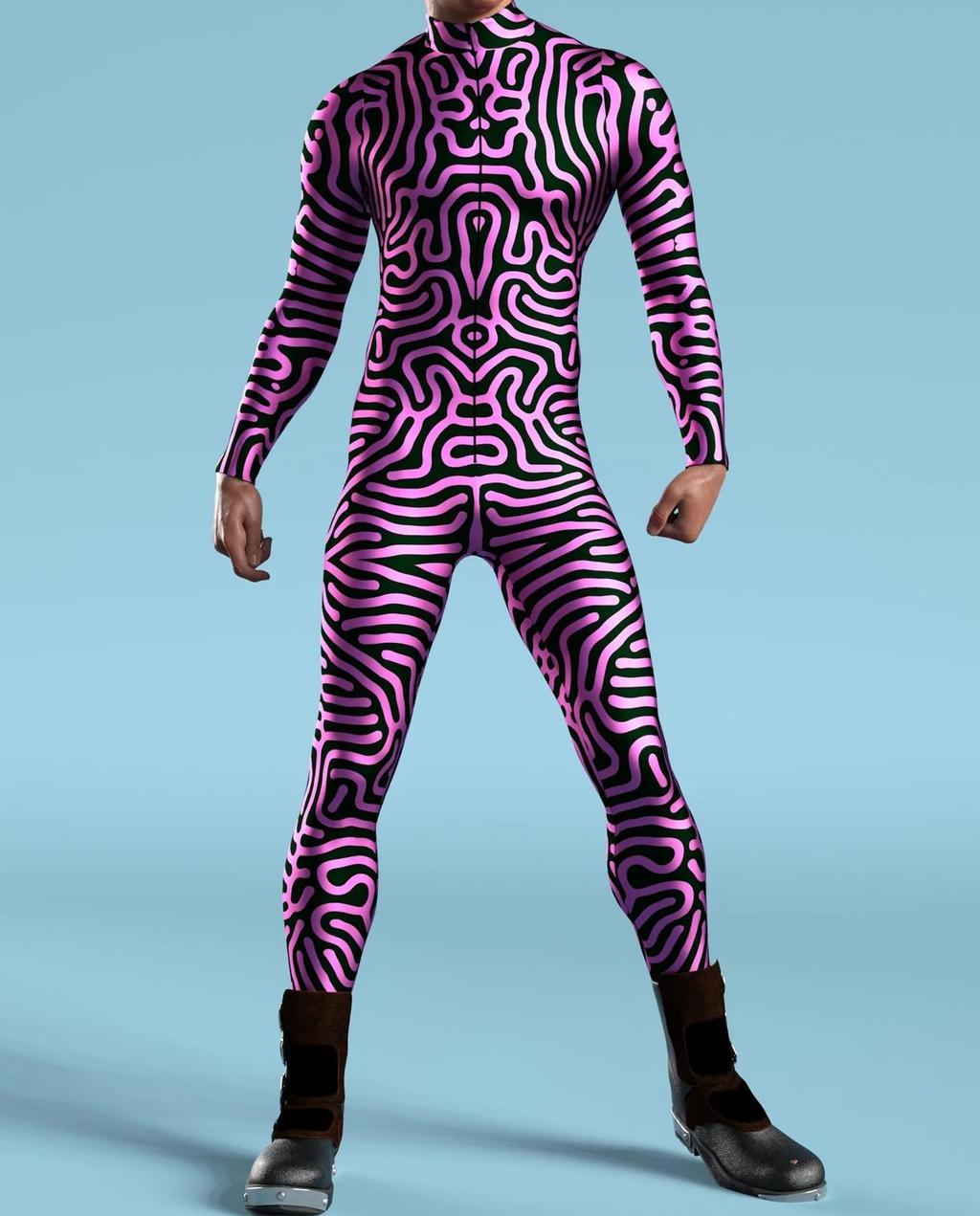 Halloween Adult Cosplay Jumpsuit With 3d Digital Print For Costume Party Fun StyleA,S