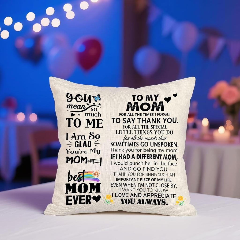 To My Bonus Daughter Gift Ideas Throw Pillow Covers for Bonus Daughter from Bonus Mom Bonus Dad Birthday Graduation Thanksgiving