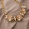 Flower Pearl Necklace, Light Luxury High-End Geometric Water Drop Collarbone Chain, Dinner Accessories, Accessories, Women