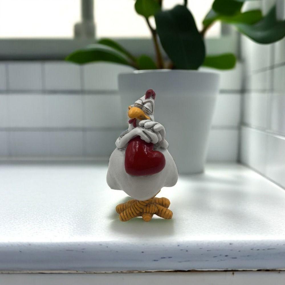 

Прочная статуэтка петуха Love Craft Art Скульптура петуха Смешная смоляная курица Украшение для двора