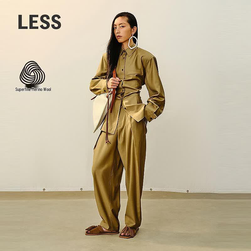 LESS 2026 Spring Casual Tapered Trousers