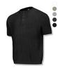 DRIX Washable Linen Muscle Fit Henley Neck Half Knit_5 Colors
