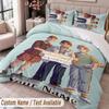 Custom Name Text 3Pcs Bedding Set Die drei Fragezeichen Duvet Cover And Two Pillowcases
