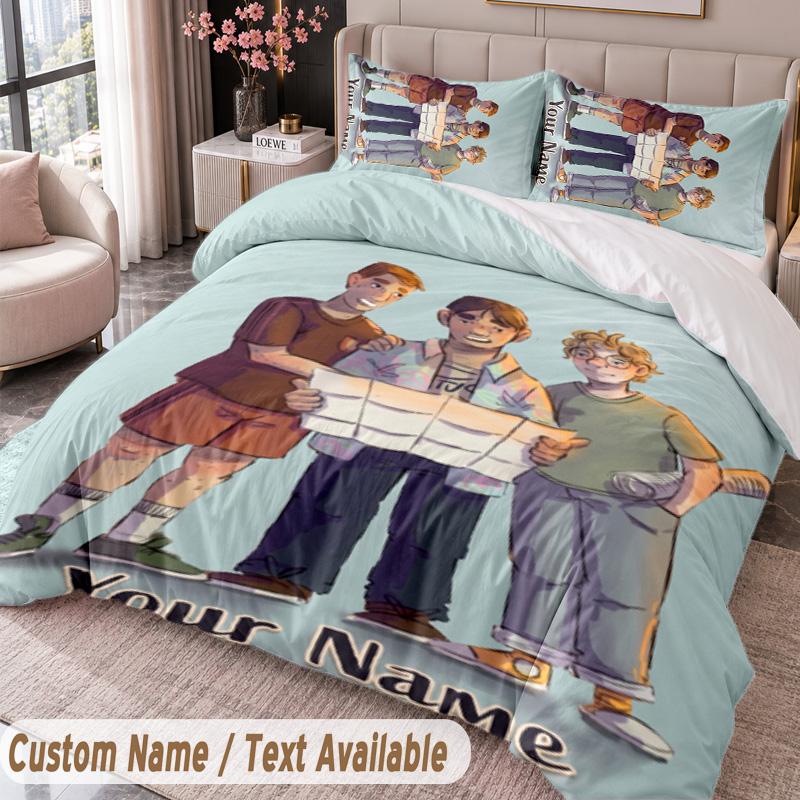 Custom Name Text 3Pcs Bedding Set Die drei Fragezeichen Duvet Cover And Two Pillowcases