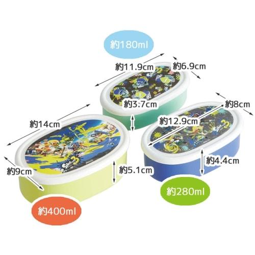 Skater Lunch Box Seal Container Storage Container Set of 3 Splatoon 3 Made in Japan 860ml SRS3SAG-A