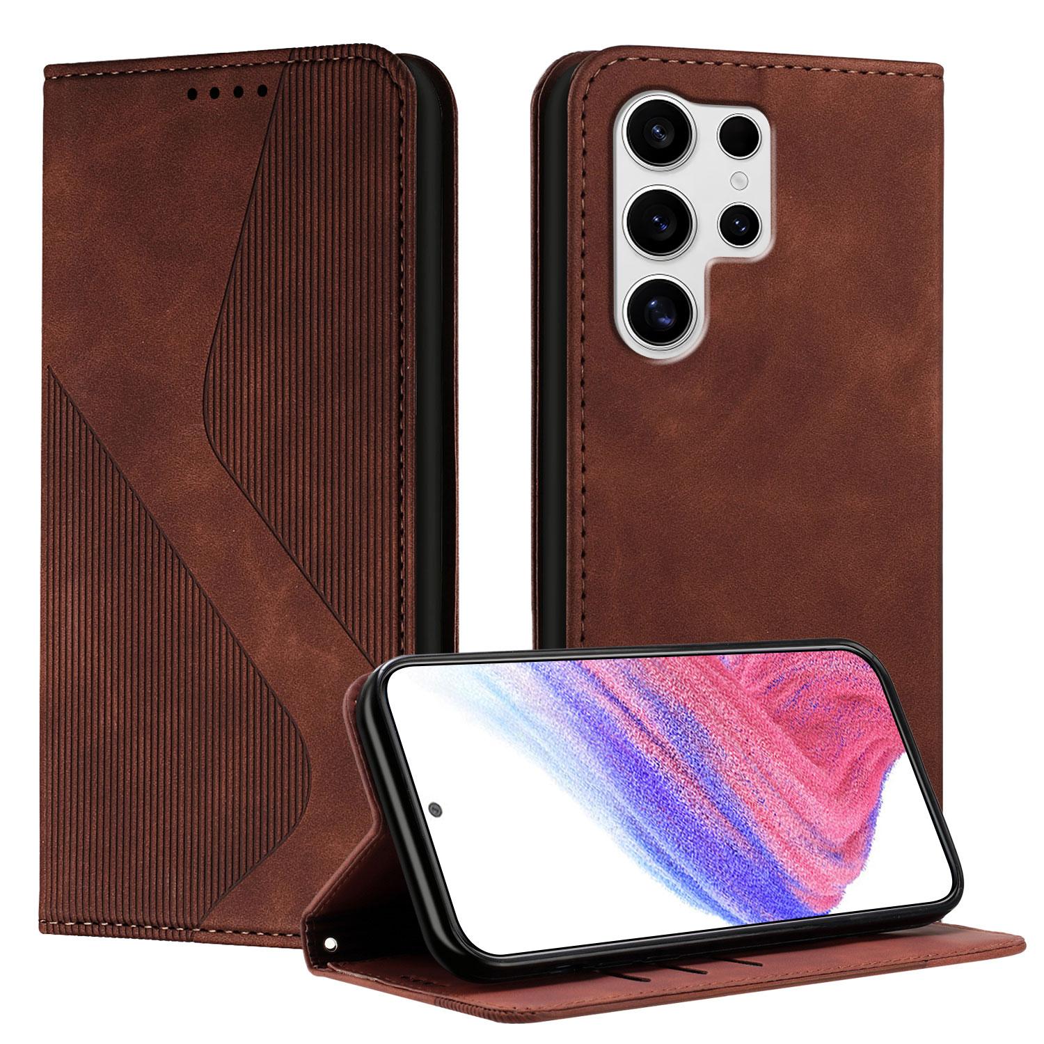 

For Samsung Galaxy S25 Ultra Phone Cover Skin-touch Feel Leather Wallet Case with Stand