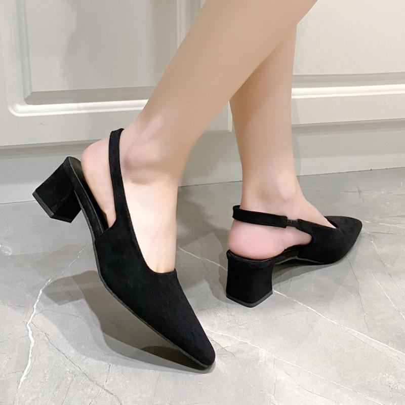 Fashion Woman Pumps Solid Slingback Sandals Female Office Women's High Women's High Heel Sandals