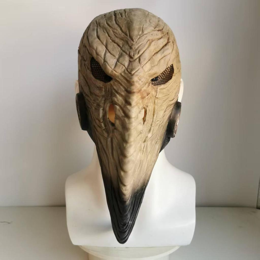 Halloween Plague Doctor Bird Beak Mask - Steampunk Costume Accessory