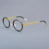 Denmark Brand 1011 Round Glasses Frame Men Women Titanium Acetate Ultralight Eyeglasses Fashion Vintage Screwless Eyewear Optic