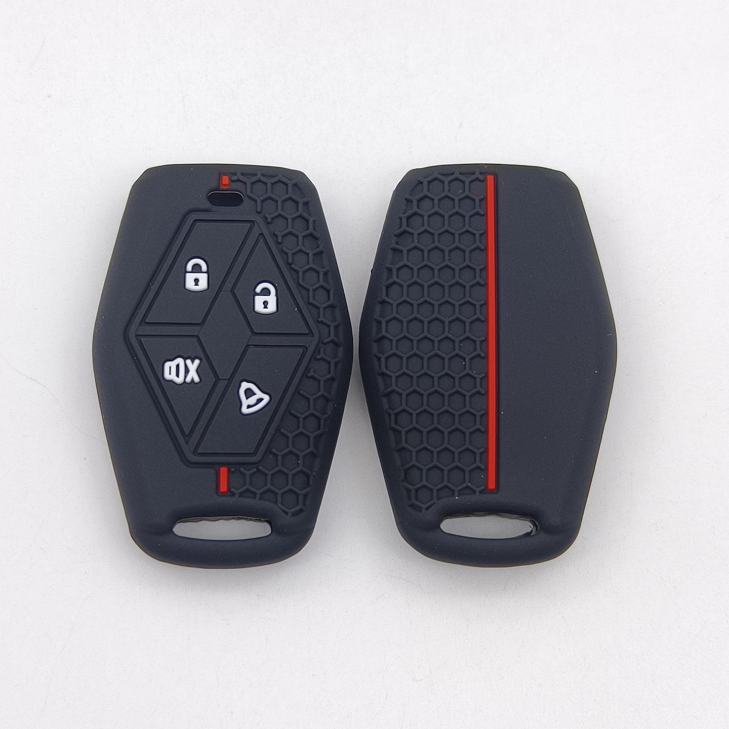 Waterproof Silicone Cover for Renault 4-Button Car Remote: Anti-drop Protective Case
