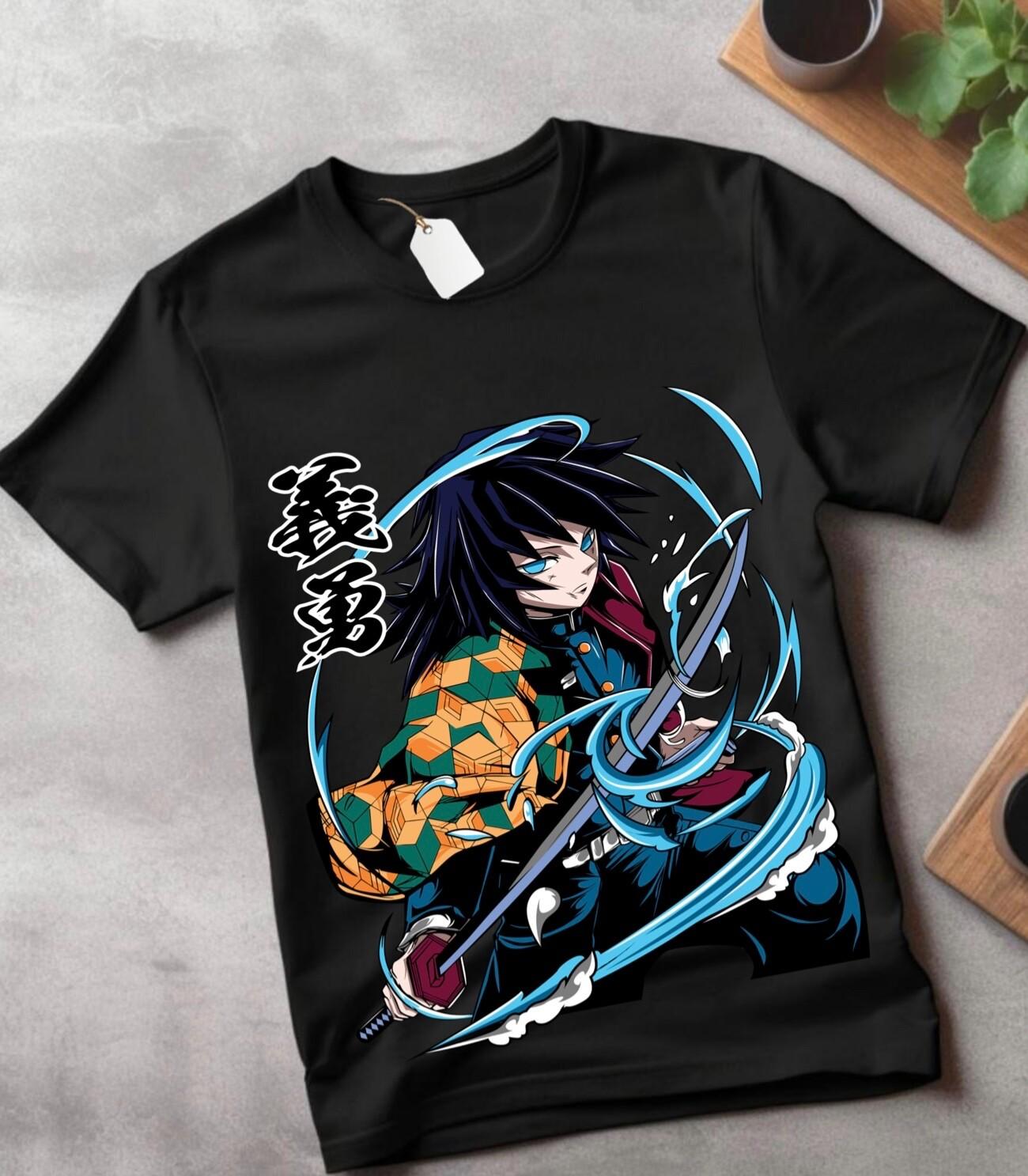 

Giyu Tomioka T-Shirt Mens Womens Tees Top Demon Slayer Kimetsu No Yaiba Girl Horror Anime GifT Shirt Mens Womens Tees Top S