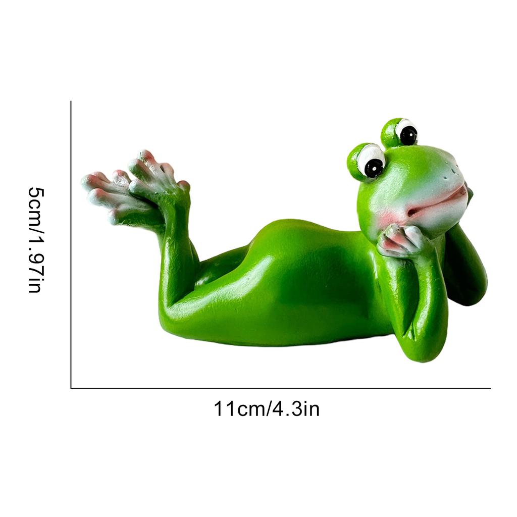 Resin Frog Sculpture Cute Climbing Frog Figurines Flower Pot Hugger for Plant Lovers Yard Patio Lawn
