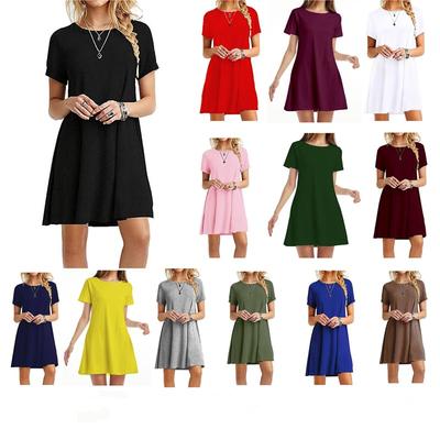 Women's Short-sleeved Dresses In Europe And The United States