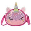 Iridescent Unicorn Cartoon Princess Crossbody Bag for Baby Girls