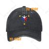Boné de Baseball Personalizado com 3 Estrelas e um Sol Bandeira das Filipinas para Mulheres Homens Algodão Ajustável Boné de Pai Performance