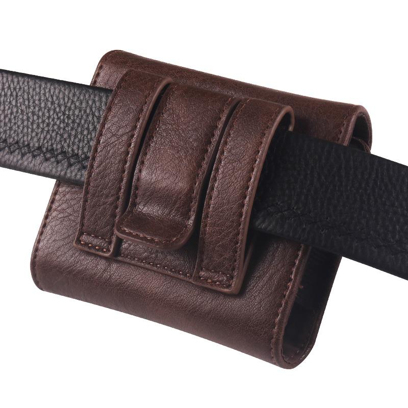 Universal Phone Pouch Belt Clip Cover For Motorola Razr 70 Ultra Razr Ultra 2026 Razr Plus + Card Slot Wallet Leather Waist Case