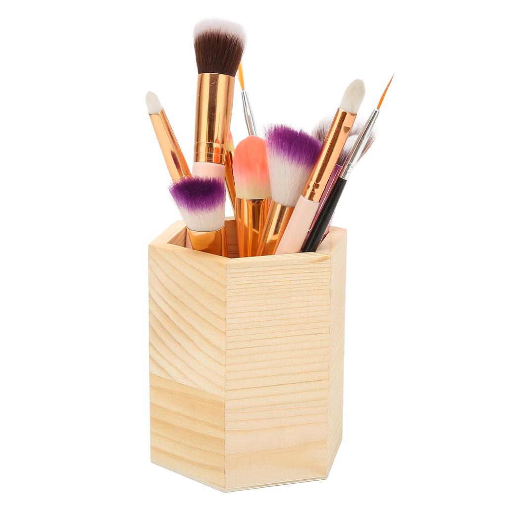 Makeup Brush Holder Wood Cosmetic Brush Storage Organizer Nail Art Tool for Manicure Art Use