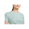 Nike Dri-FIT One Luxe Solid Logo Twist Dry Short Sleeve T-Shirt Women Tops Mineral DD4922-309