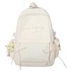 Schoolbag Large Capacity Solid Color Backpack Women's 1011 New High Value Cute Student Schoolbag Versatile Travel Backpack Tide