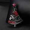 Women Christmas Tree Brooch Pin Multicolor Rhinestone Jewelry Fashion Xmas Gift