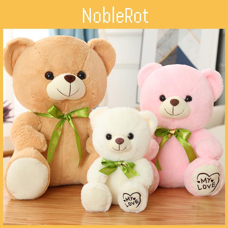 Posture Cute Sitting Teddy Bear Plush Toy Butterfly Festival Ribbon Gift Child
