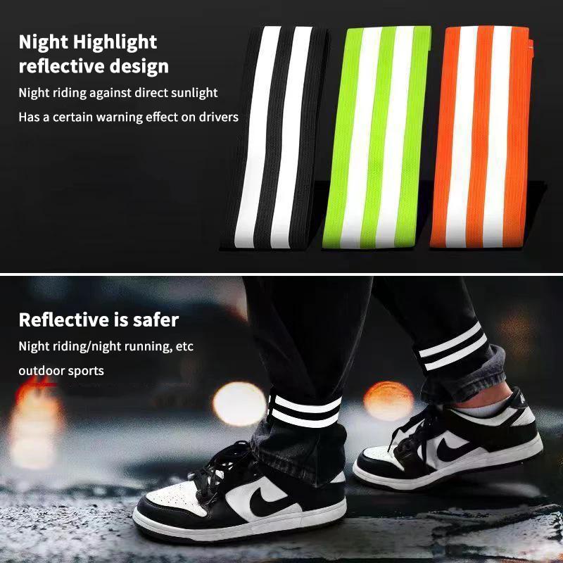 4/5cm Reflective Bands Night Safety Elastic Reflector Tape Straps Armband Wristband Ankle Leg Straps For Outdoors Running Biking