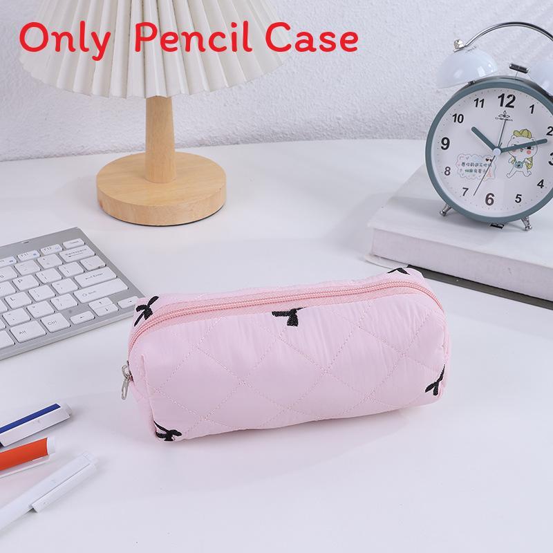 Stylish Girls Butterfly Bow Pencil Case With Large Capacity For School Supplies PinkPencilBag