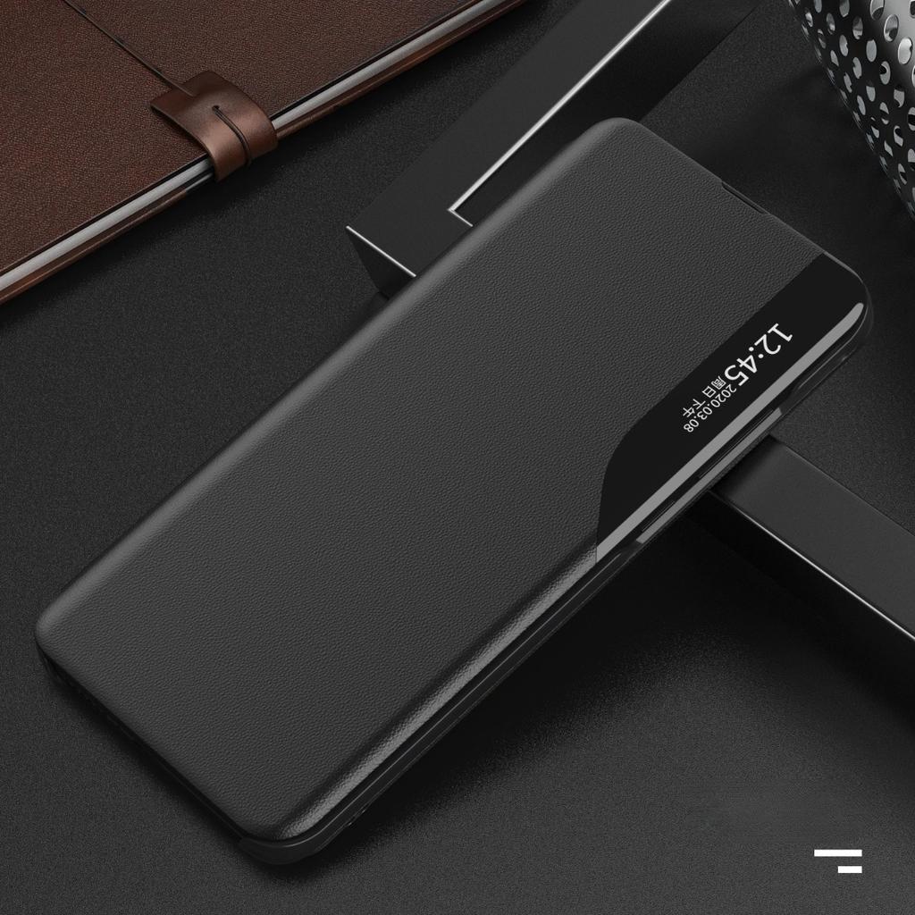 Samsung Galaxy S26 Ultra S25 Edge S24 S23 Plus S22 FE S21 S20 için Üst Düzey İş Akıllı Pencere Görünümlü Kapaklı Kılıf Manyetik Deri Ayaklı Kapak