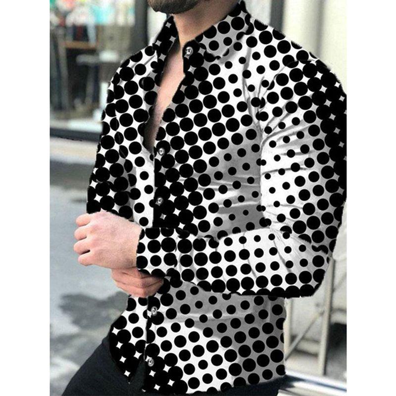 

Printed Shirt Cardigan Long Sleeve Shirt Print Shirt Long Sleeves Shirt CX161 M