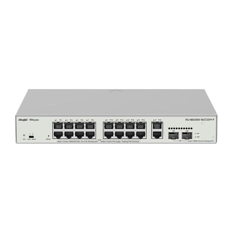 

Ruijie RG-NBS3000-18GT2SFP-P 18-Port Gigabit POE Managed Switch