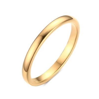 Beliebte Marke Wolfram Größe Langlebig Ring, 14, Herren, Gold, 2mm, Schlicht,