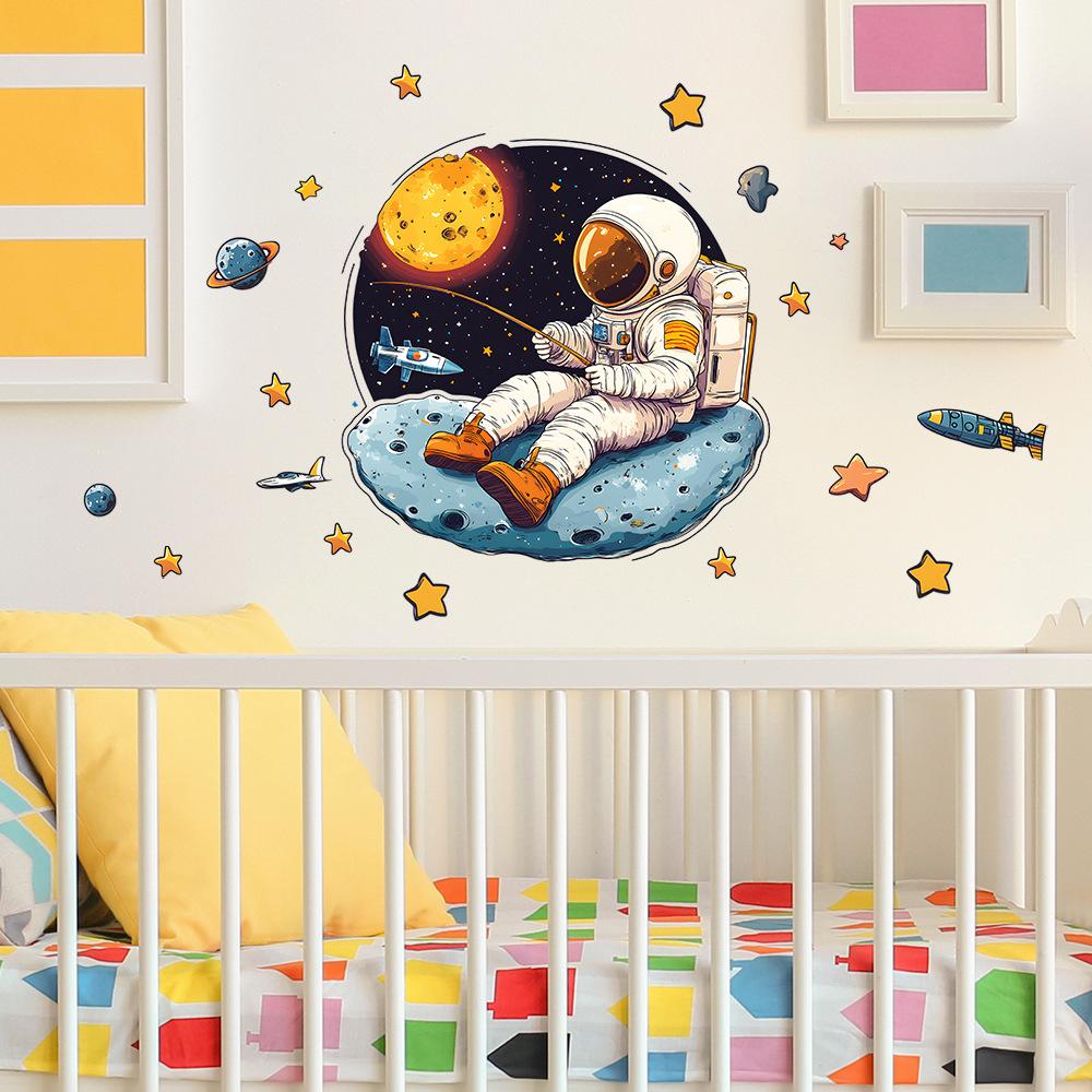 Katong Planet Astronaut Star Bedroom Living Room Home Beautification and Decoration Wall Stickers