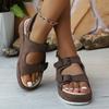 2026 Summer Buckle Strap Women's Sandals Fashion Open Toe Casual New Belt Buckle Rome Comfortable Best Seller Flat Sandals